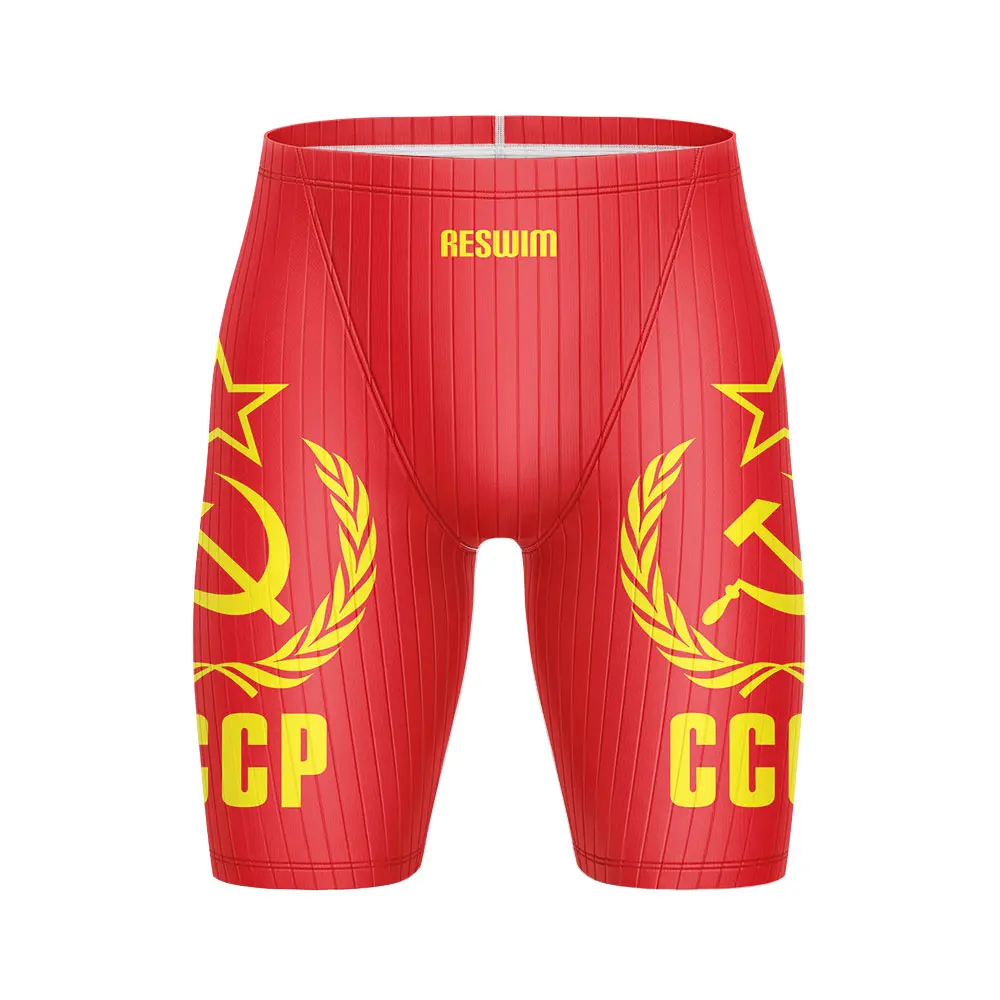 Men's Swimming Trunks Jammer Swimsuit Shorts Athletic Training Beach Tights Diving Surfing Pants