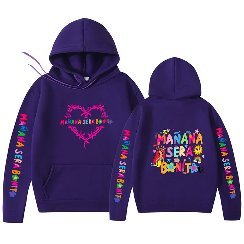 Karol G Manana Sera Bonito Unisex Couple Hoodies Hooded Casual Sweatshirts Fan Club Top Street Campus Breathable