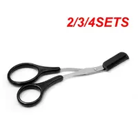 2/3/4SETS Eyebrow Shaving Knife Sewing Scissors Eyebrow Shaping Tool Eyebrow Trimmer Makeup Tools Eyebrow Scissors 1