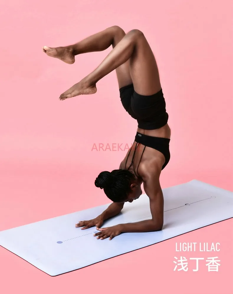 Tappetino Da Yoga, Gomma Naturale, Antiscivolo, Linea Di Postura Professionale Per Ragazze, Tappetino In Pu Insonorizzato Per Il Fitness