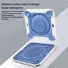 Suction Cup Silicone Pet Anti-bite Slow Feeder Placemat Partition Design Cat and Dog Slow-food Licking Plate + Scraper + Brush 5