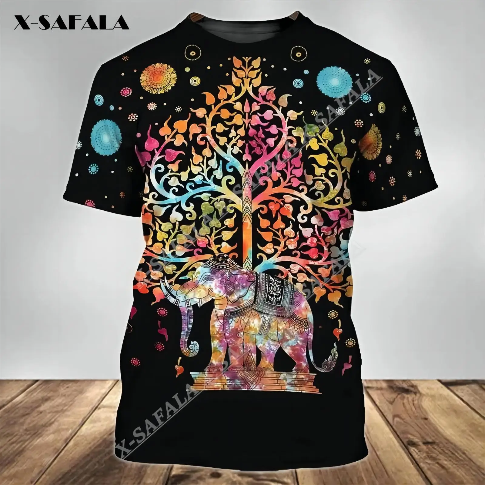 

Mandala Elephant 3D Full Printed High Quality Milk Fiber Hippie T-Shirts Gifts For Men Women Pattern