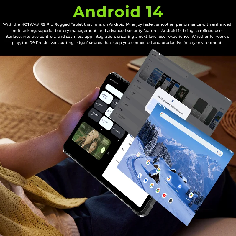 HOTWAV R9 Pro 4G Rugged Tablet 10.95 Inch FHD+ 6GB+256GB Tablets PC 20080mAh Battery 20W Charge 64MP Camping light Smart Pad