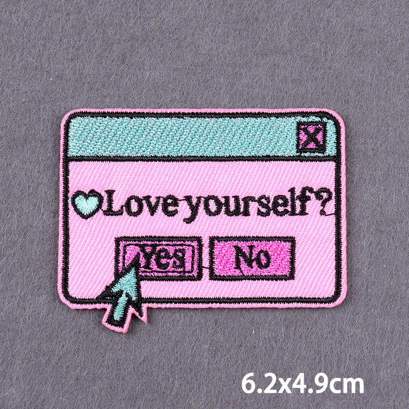Warnung Buchstaben Stickerei Patches für Jeans Good Vibes Eisen auf Patch thermoadhäsive Patches für Kleidung Applikation Stickes Logo – Detail 14