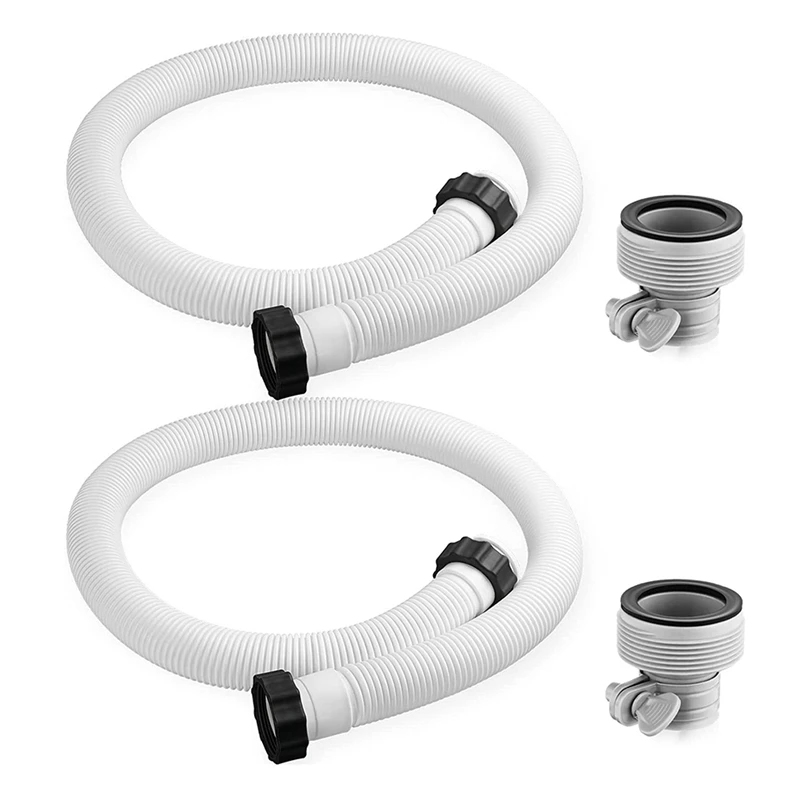 

2 Pcs Pool Filter Pump Connector 1.5Inch Pool Drain Hose Adapter Durable Parts For Intex Threaded Connection Pump