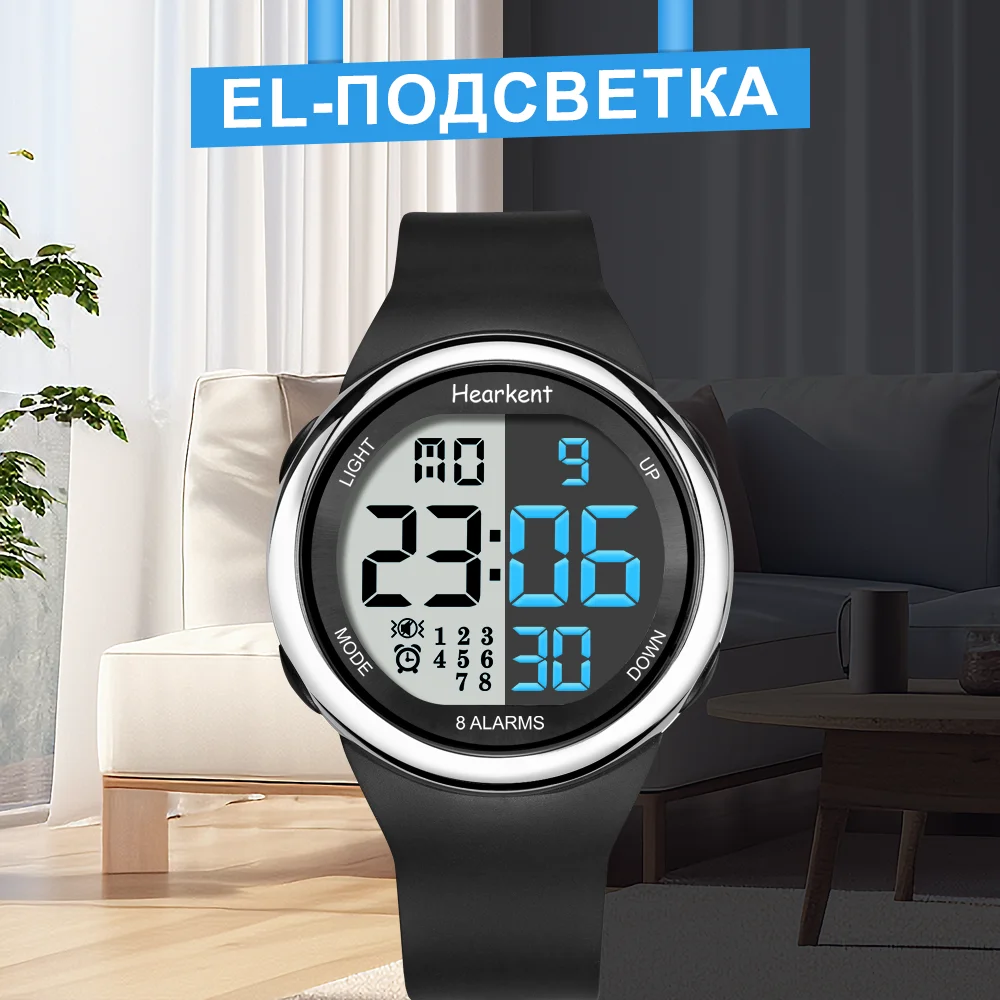 Hearkent Vibration Alarm Watch Men Women Waterproof Chrono Clock Watch Digital Vibration Countdown Wristwatches for Elderly Deaf 4