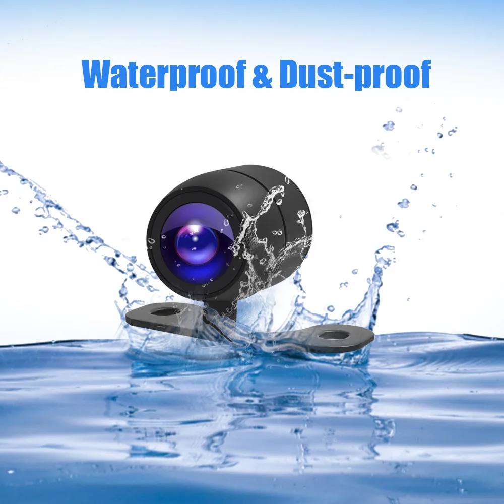 Compact rear view camera unit for vehicles