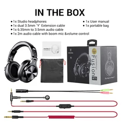 Enhanced Wired Over - Ear Gaming and Studio Headset with Hi - Res Audio and Built - In Microphone (Black - Mic)