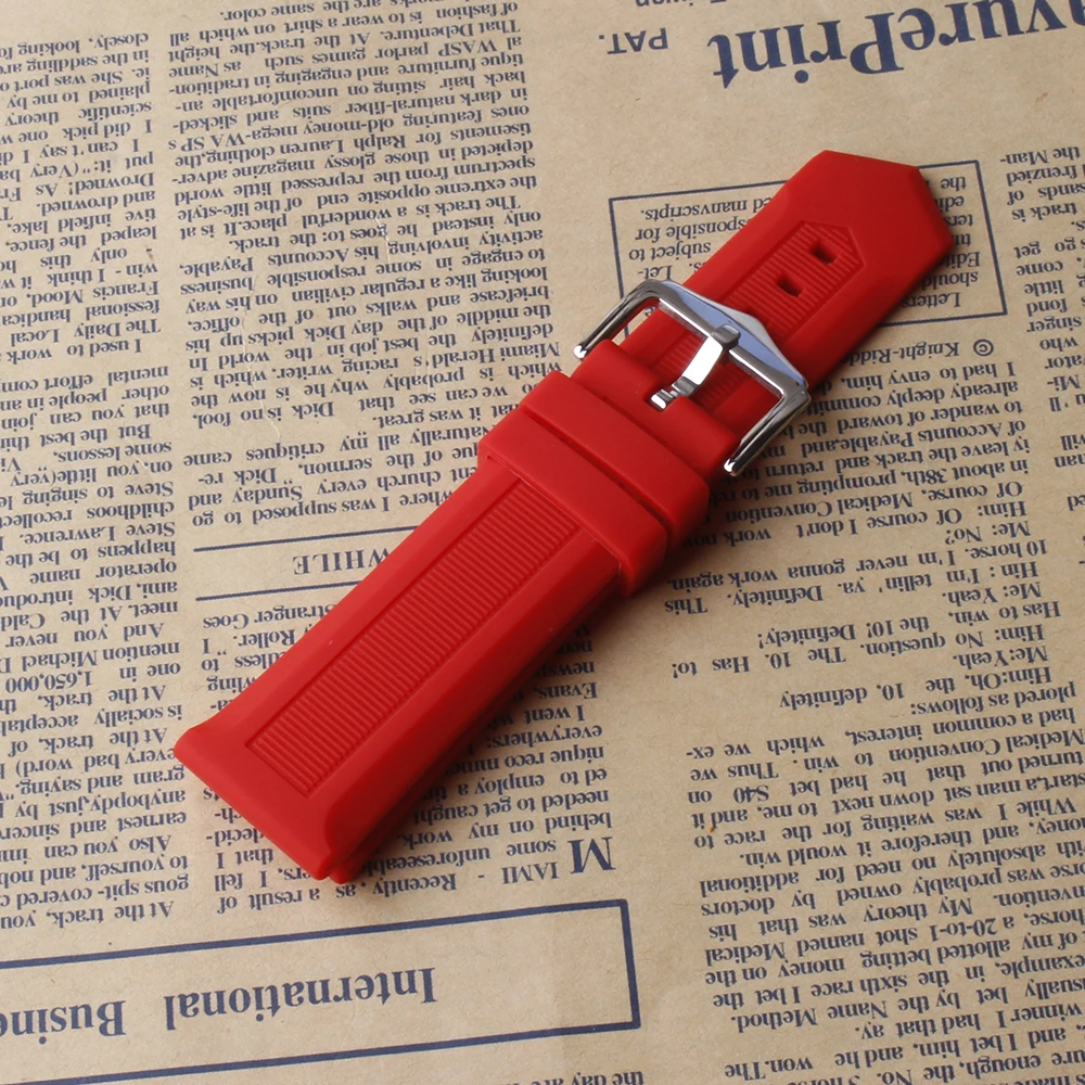 Premium Silicone Rubber Watch Straps in Multiple Colors