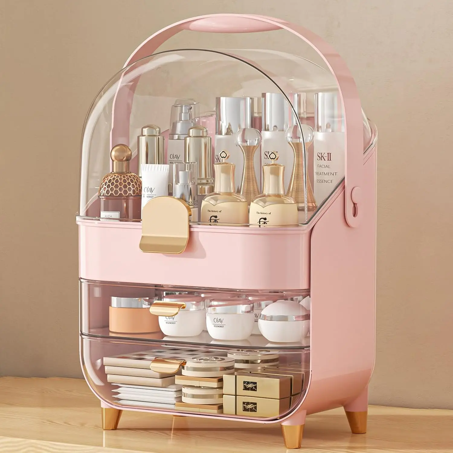 Storage Box Cosmetic Display Cases, Teen Girl Gifts Trendy Stuff Make up Organizers for Vanity, Dresser, Countertop 2