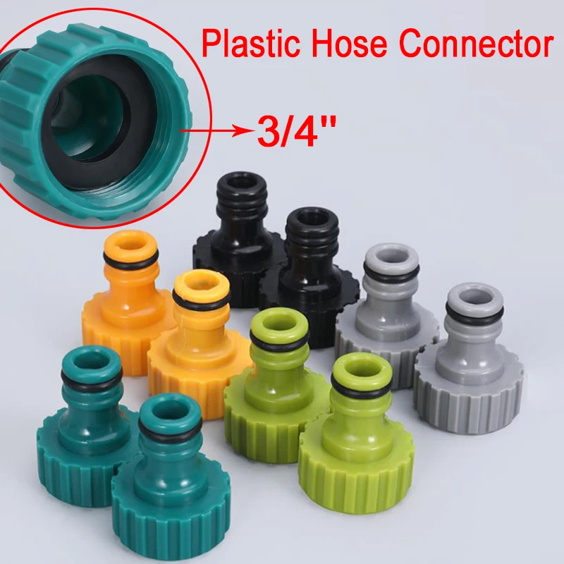 5PCS Hohe Qualität Kunststoff Schlauch Anschluss 3/4'' Garten Schlauch Schnell Adapter Armaturen Gartenarbeit Auto Waschen Bewässerung Werkzeug