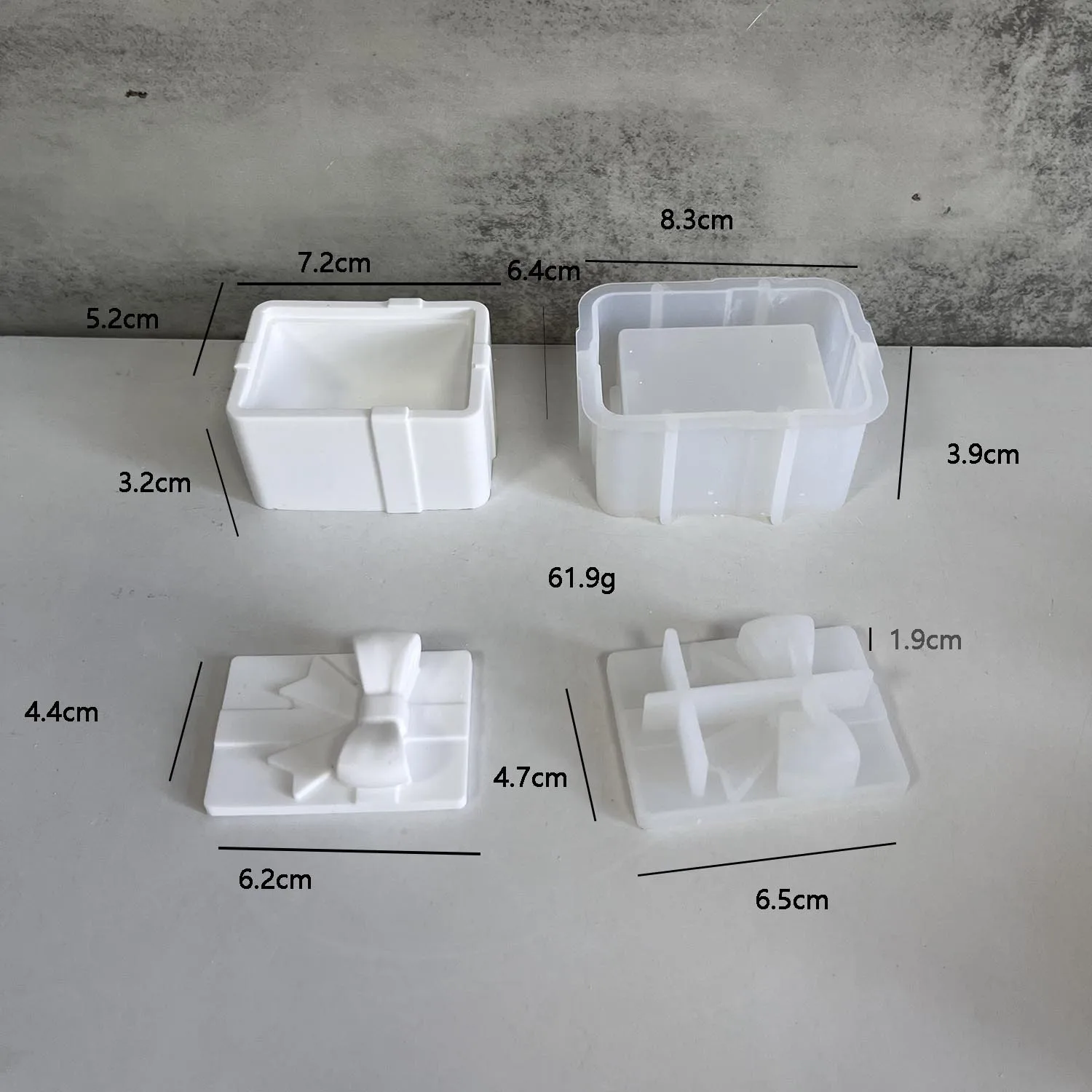 Silicone Mold Silicone Mold for Gift Storage Box Candle Aroma Storage Tray Decoration Mold Earrings Pendants Jewelry Box Gypsum Mould