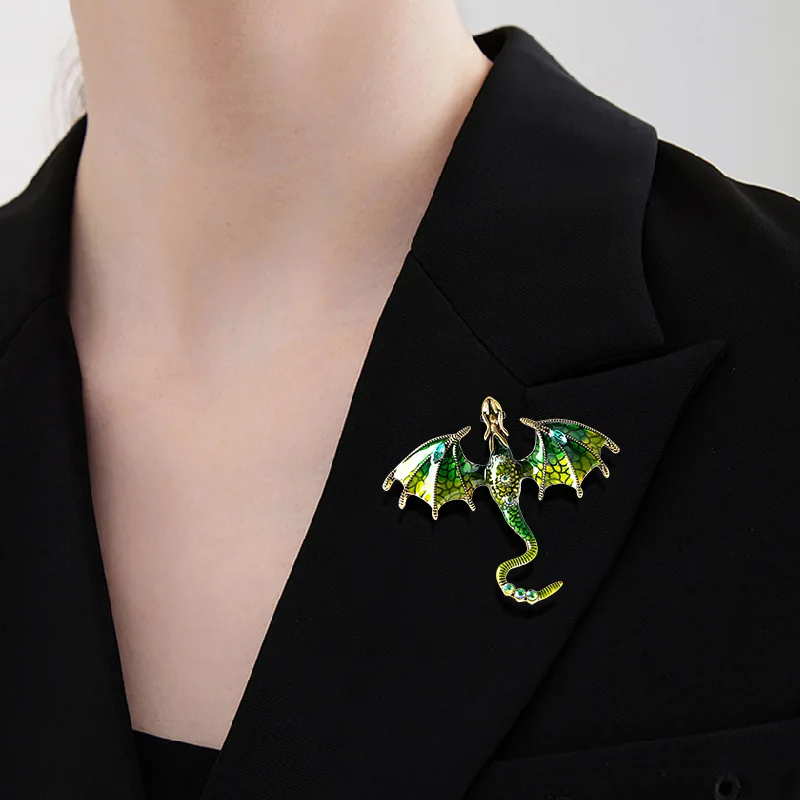 Fly dragon 에나멜 라펠 핀 브로치 청바지 배지, 의류 배낭 쥬얼리 배지 액세서리 장식, 결혼 선물 DIY 남자