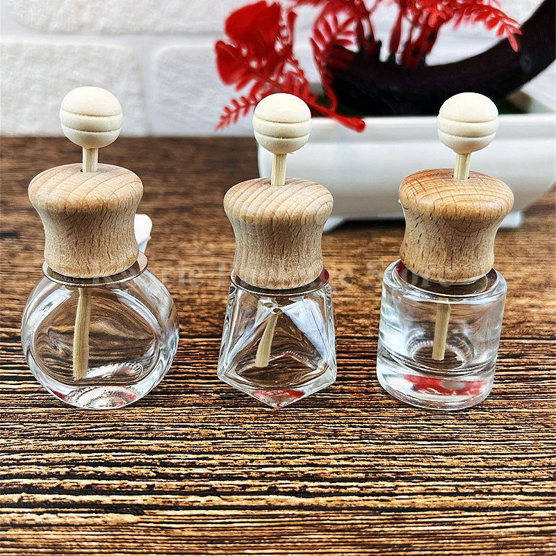 Car Perfume Clip Air Outlet Aromatherapy Empty Glass Bottle Car