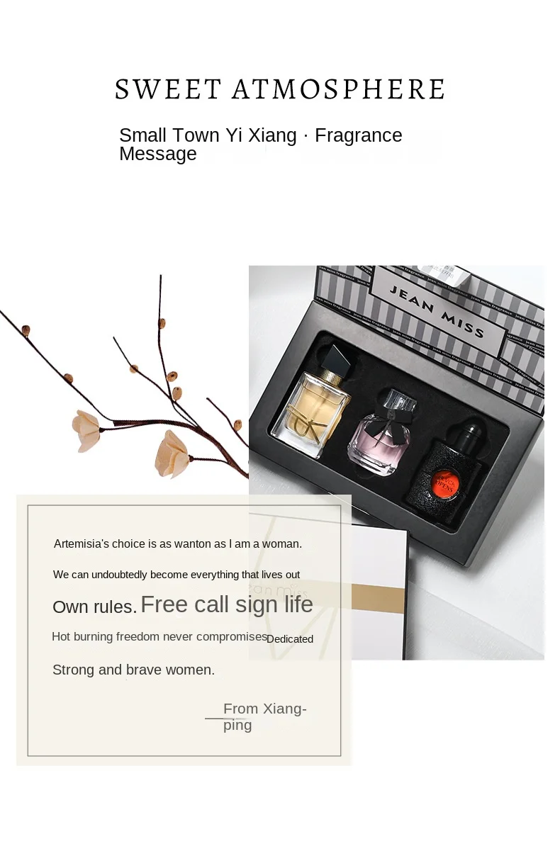 30ML Women’s Perfume 3-Piece Gift Set with Luxury Bottles and Fine Mist Spray, Fresh Fl... - SKU PGBB1934 - UGI Packaging