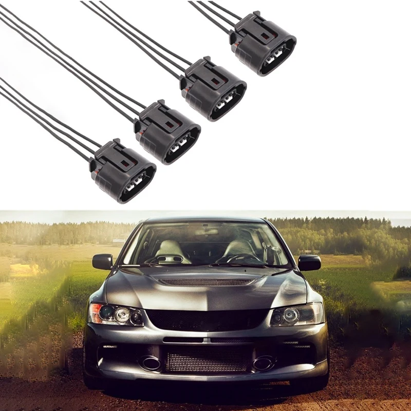 

4Pcs Ignition Coil Connectors Harness Fit For Mitsubishi Outlander 3.0L Lancer 2.0L 2.4L