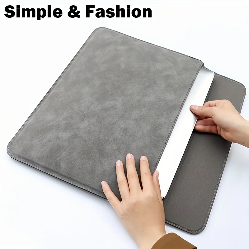 Solid Color Laptop Sleeve with Stand 13.3/14.1-15.4 Inch Protective Case For Tablet Laptop