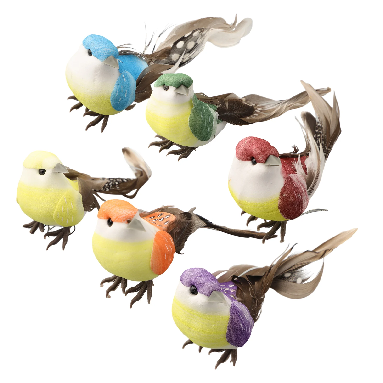 

6 шт., декоративные искусственные перья для украшения сада