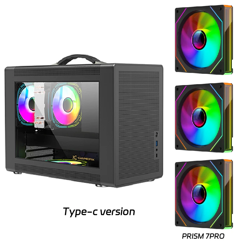 قطار الطاقة P60 M-ATX حافظة كمبيوتر محمولة ITX اللوحة الأم ATX/SFX مصدر الطاقة دعم U3 Type-C سطح المكتب هيكل صغير صغير