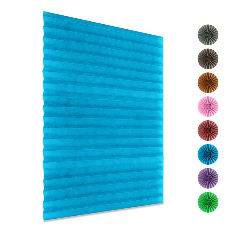 thumbnail image 1 of Persianas plisadas autoadhesivas, cortinas opacas para ventanas de cocina, baño, balcón, cortinas para ventanas de café u oficina, 1 of 5