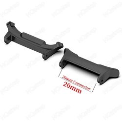 Stainless Steel Watchband Strap Adapter - 1 Pair (20mm Connector BK)