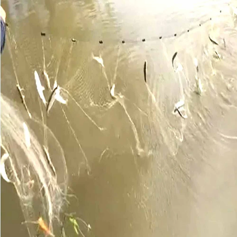 30m Fischernetz 3-lagige Fisch netz falle weiße Seide Kiemen netz Netz gerät Outdoor-Angel geräte Werkzeuge 1,5 m hohe Fischernetze – Detail 3