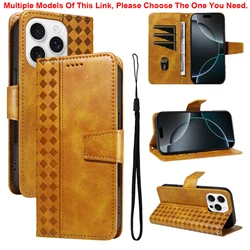 Leather Wallet Phone Case with Card Holder and Magnetic Closure for OPPO Reno 12 5G (Yellow)