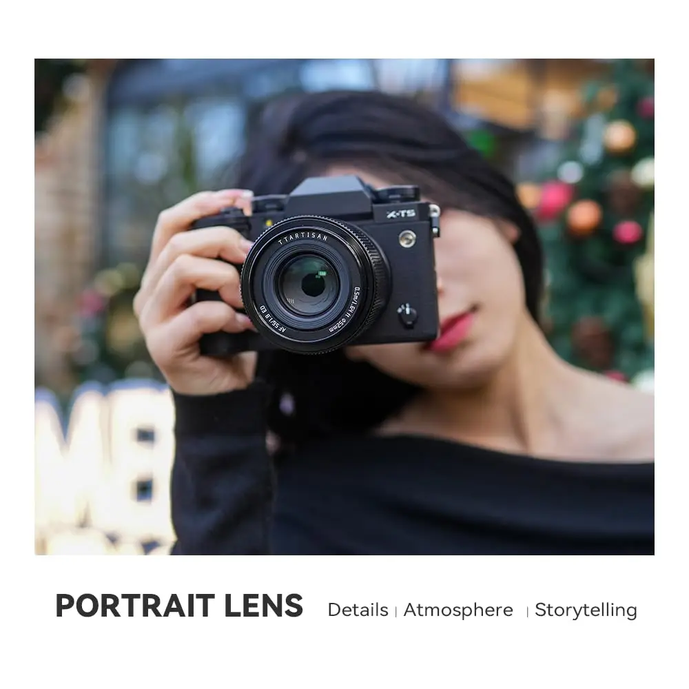 TTArtisan 56mm F1.8 APS-C 자동 초점 렌즈 대구경 풀 메탈 바디 ( E, 후지 XF 마운트용)