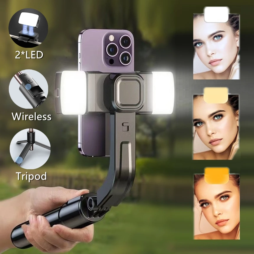 

Складной 1-осевой карданный стабилизатор селфи-палка беспроводной штатив с Bluetooth затвор монопод для IOS Android мобильного телефона iPhone