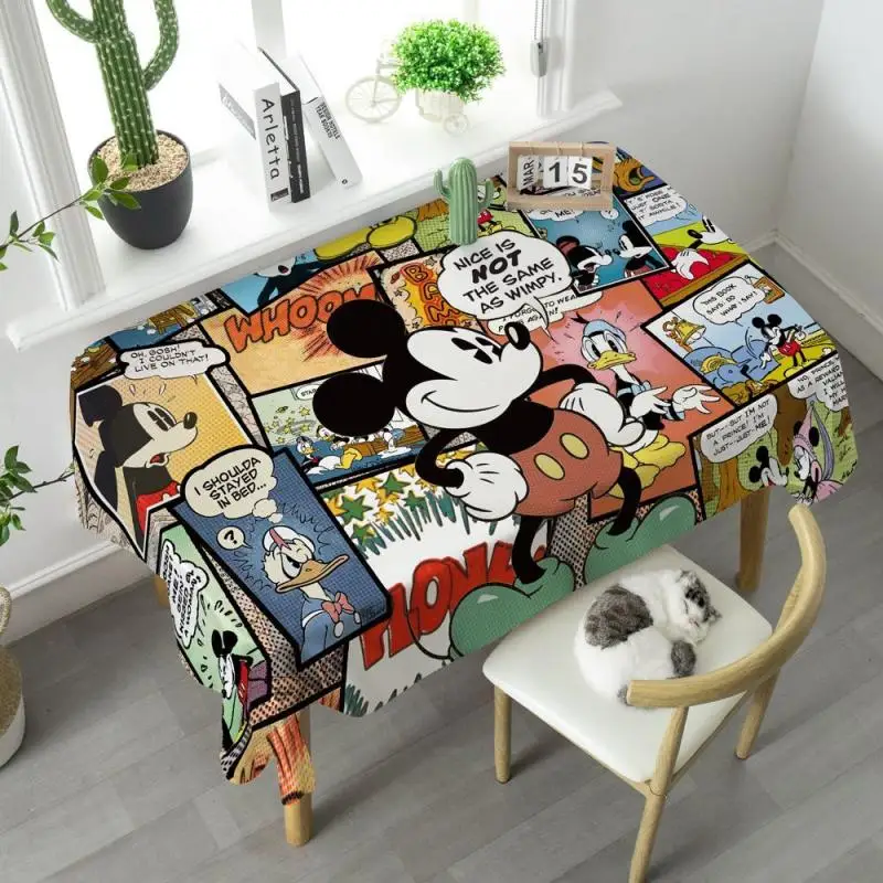 

Disney Mickey Mouse Anime Tablecloth Home Desk Mat Tablecloth Bedroom Background Wall Cloth Student Dormitory Dustproof Cloth