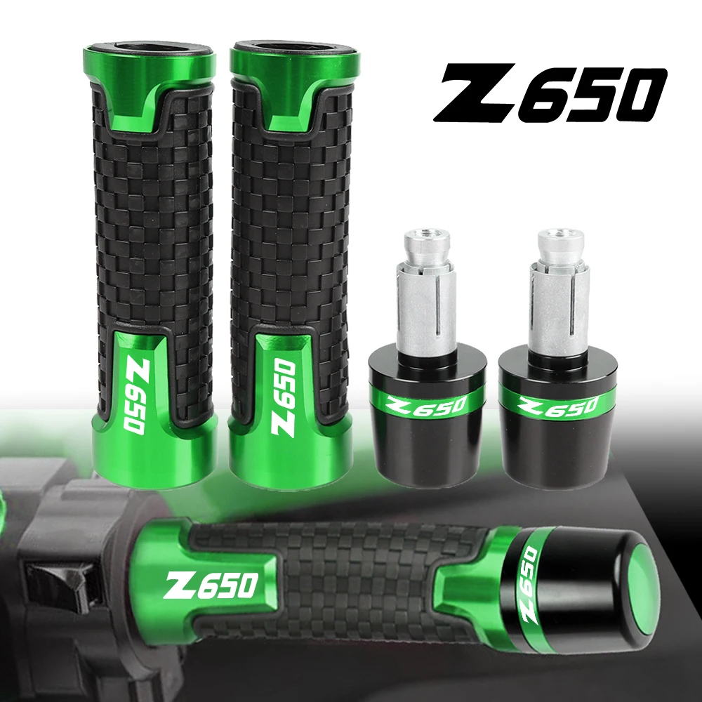 

CNC For kawasaki Z650 2021 Z 650 2017 2018 2019 2020 Motorcycles Accessories 7/8" Handle Grip Handlebar Grips Ends Cover Caps
