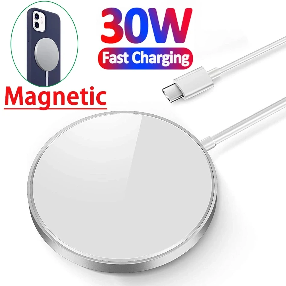 30W Fast Charger Original Magnetic Wireless Charging Device For iPhone 15 14 13 12 11 Pro Max Mini USB C 8 Plus XR  MAX Airpods