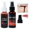 Halloween Fake Blood Makeup Kit Halloween Tattoo Stickers Wound Tattoo Stickers black lipstick white lipstick Halloween Makeup 2