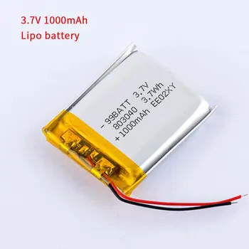 Batteria ai polimeri 803040 ad alta capacità Batterie al litio Li Po da 1000 mAh 3,7 V per altoparlante Bluetooth Rilevatore di pressione dei pneumatici Luce a LED