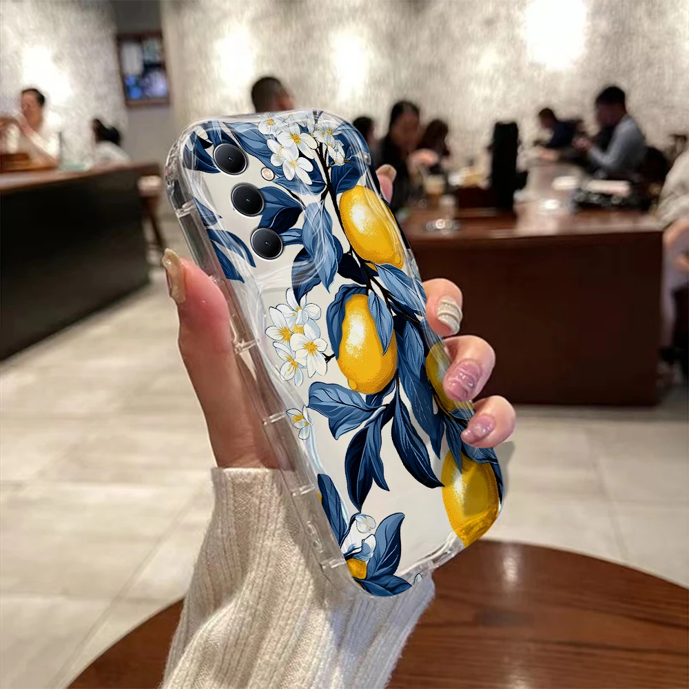 Luxury Summer Fruit & Lemon Blossom Phone Case - 3D Wave Soft TPU Back Cover