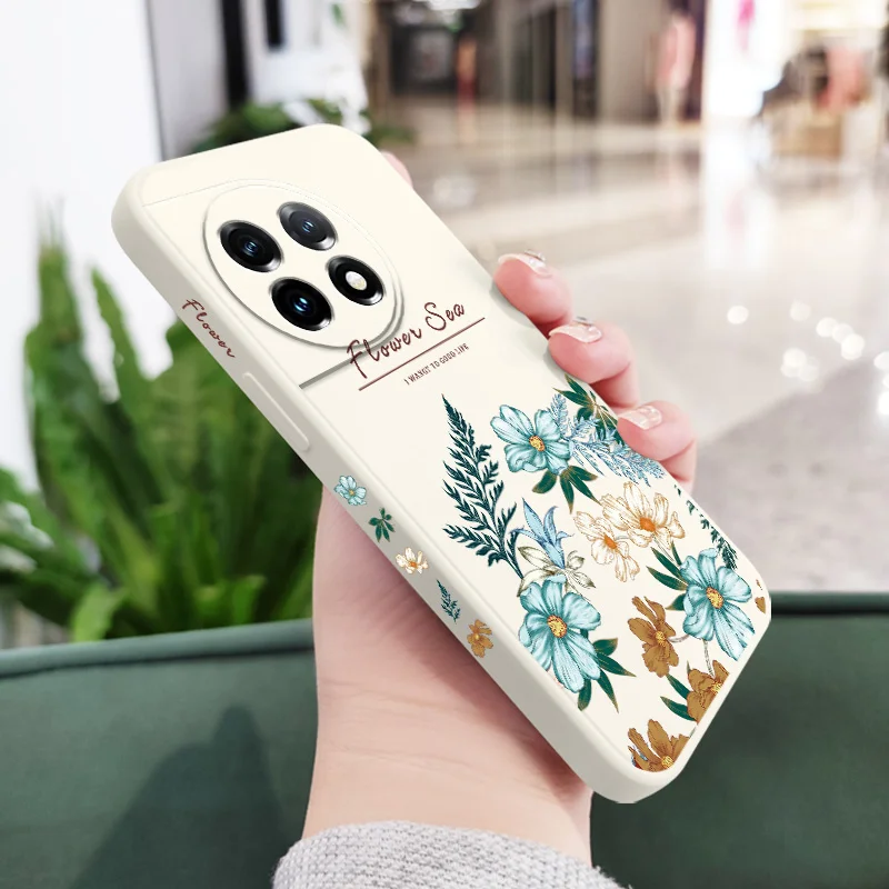 thumbnail image 1 of Funda de teléfono de ramas florecientes para Oneplus 12, 12R, 11, 11R, 10, 10R, 10T, 9R, 9RT, 9, 8T, 8, 7T Pro, 5G, funda de silicona líquida, 1 of 5