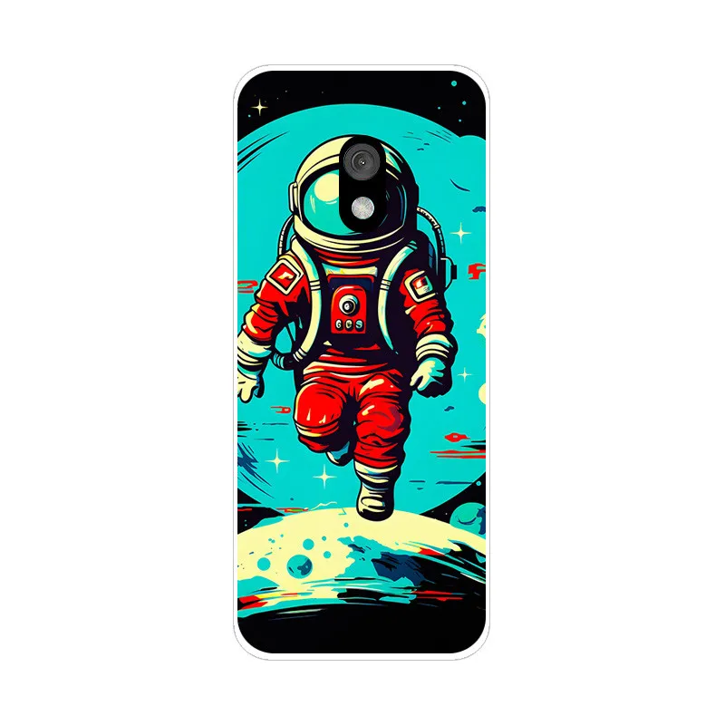 Astronaut Silicone Back Cover Phone Case