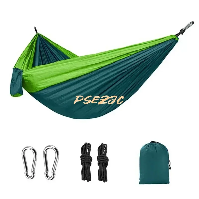 Outdoor Camping Single and Two Person Portable Parachute Cloth Color Matching Hammock 270 * 140cm camping hammock outdoor hammock swing foot hammocks double hammock