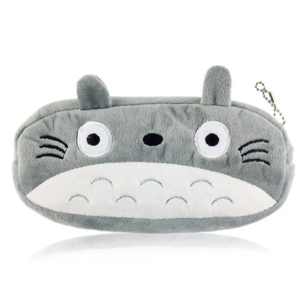 Sac à crayons en peluche Totoro chat, nouvel arrivage, pochette de maquillage cosmétique, porte-monnaie, papeterie, fermeture éclair