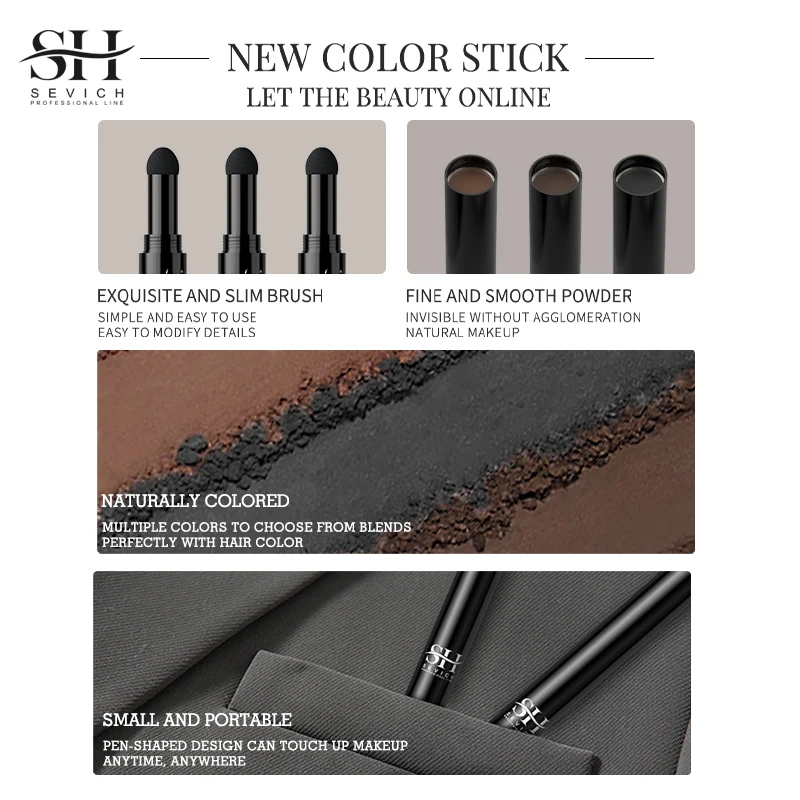 Sevich Beard Filling Pen Beard Enhancer Powder Coloring Shaping Tools Waterproof Black Brown for Man Cosmetic 2g,beard coloring pen