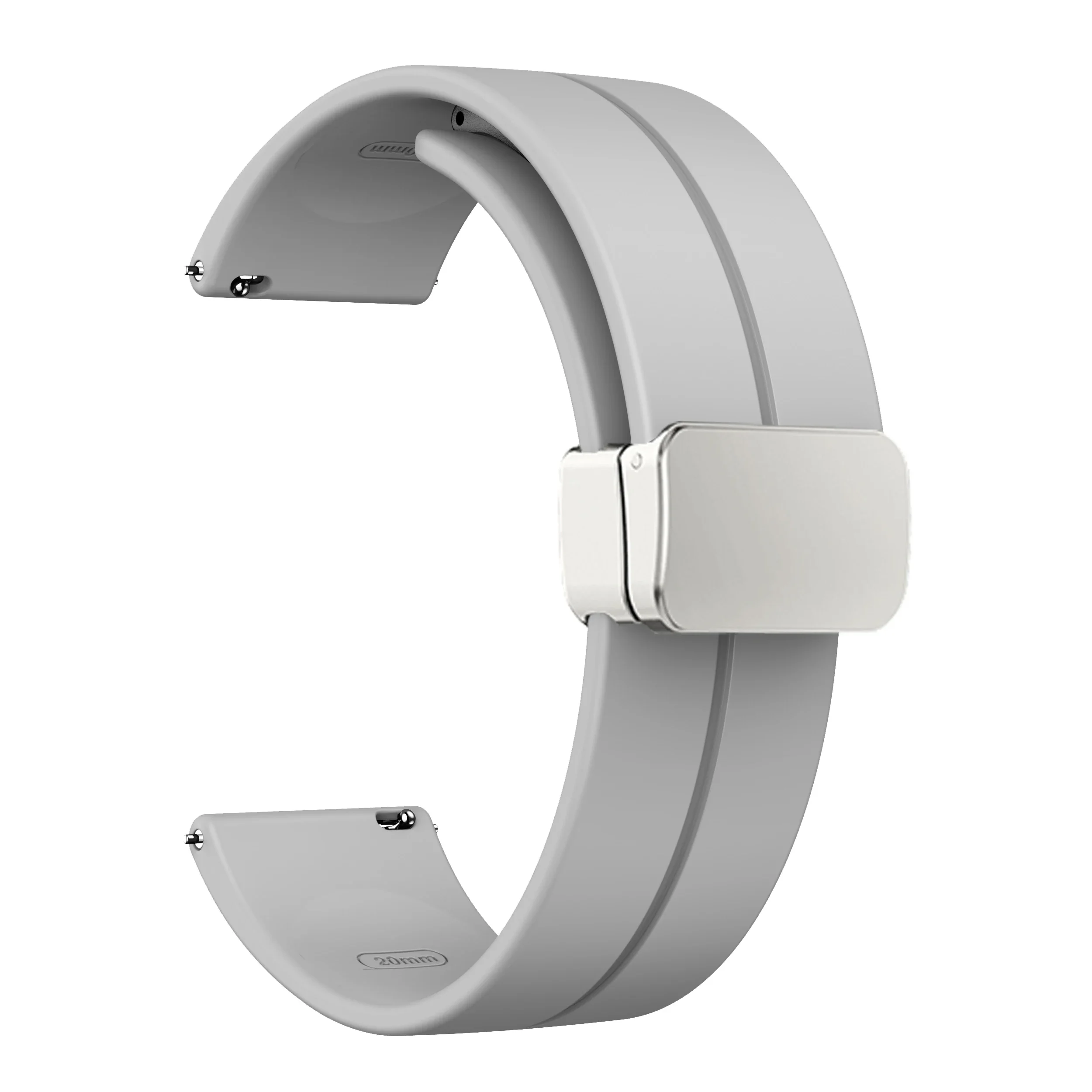 Magnetic D Buckle Silicone Watch Strap with Multiple Size Options