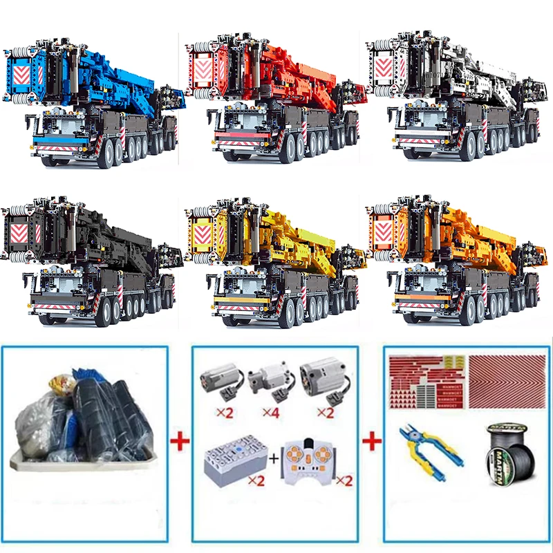 

In stock High-Tech LTM11200 Upgrade Truck Building Blocks Kit Heavy Version Mobile Crane Excavator Model Bricks Children Toys