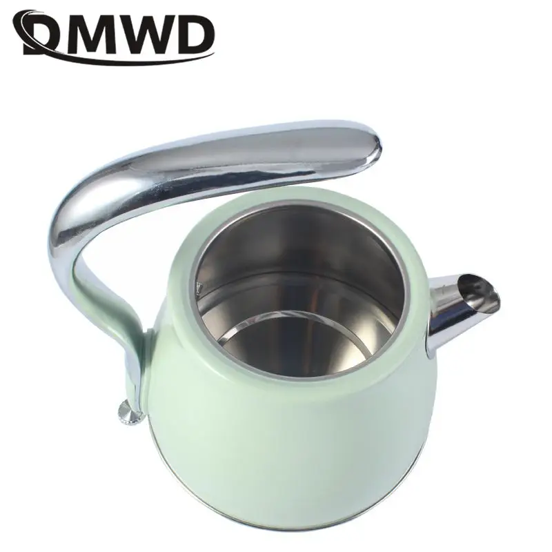 DMWD 1500W 220V Retro 304 Stainless Steel Electric Kettle 1.5L Portable Travel Water Boiler Coffee Pot 4