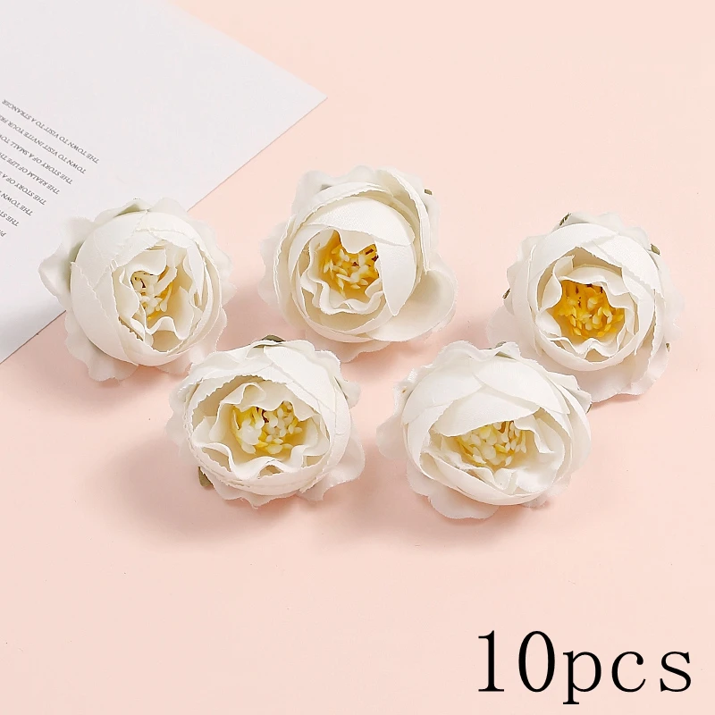 Weiße Serie Rose Künstliche Blumen Seide Kunstblumen für Heimdekoration Hochzeitsdekoration DIY Kranz Geschenk Zubehör Ornamente – Detail 14