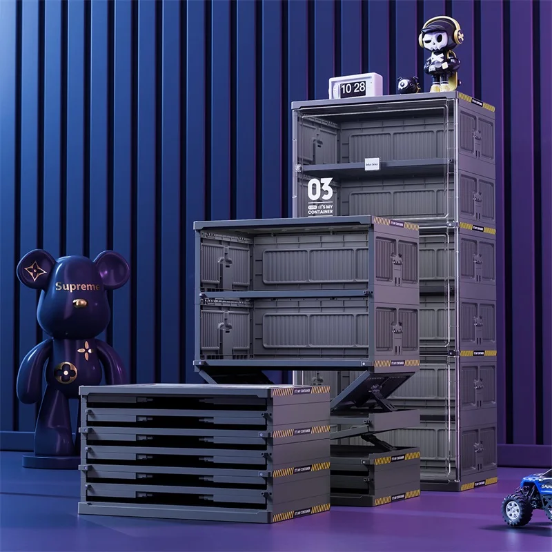 Jeko&Jeko Labor-Saving Installation-Free Plastic Material Foldable Shoe Cabinet