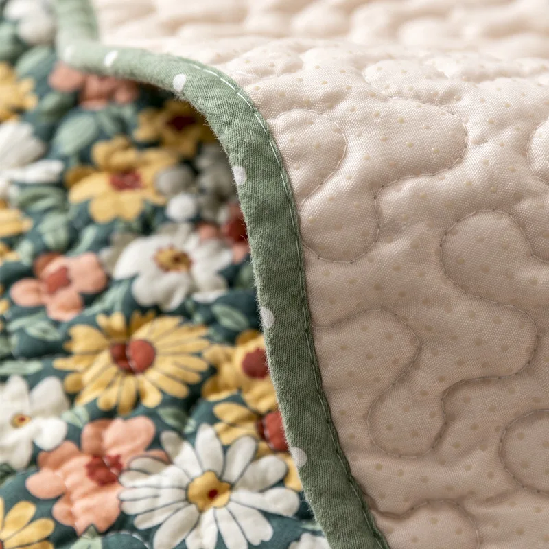Cotton Sofa Cushion Four Seasons Non-slip Cotton-quilted Pastoral Summer Universal Cushion Nordic Leather Sofa Cover Cover 2