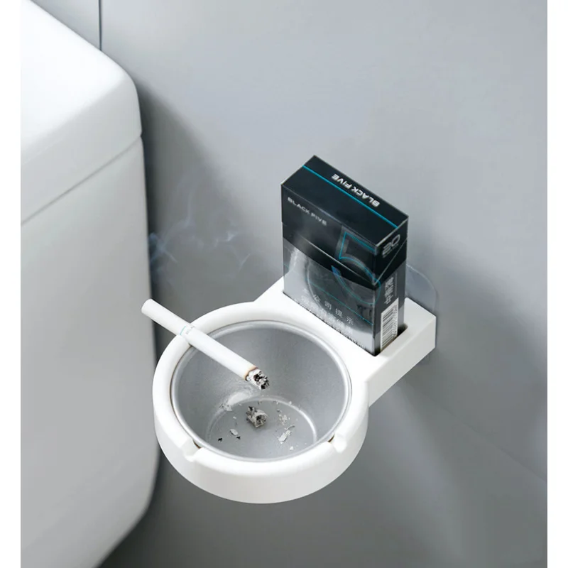 Portable Ashtray Cigarettes Ashtray Silicone Ashtray Stainless Steel Ashtray Metal Ashtray Air Purifier Ashtray Wood Ashtray Ceramic Ashtray Toilet Ashtray No Punching Wall Mounted Fashion Ashtray Jar Creative Wall Hanging Toilet Multifunctional Ash Rack Cigar