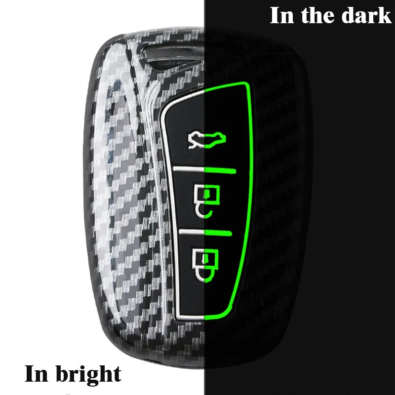 Premium Carbon Fiber Car Key Case Cover - Sleek and Durable Protection Accessory