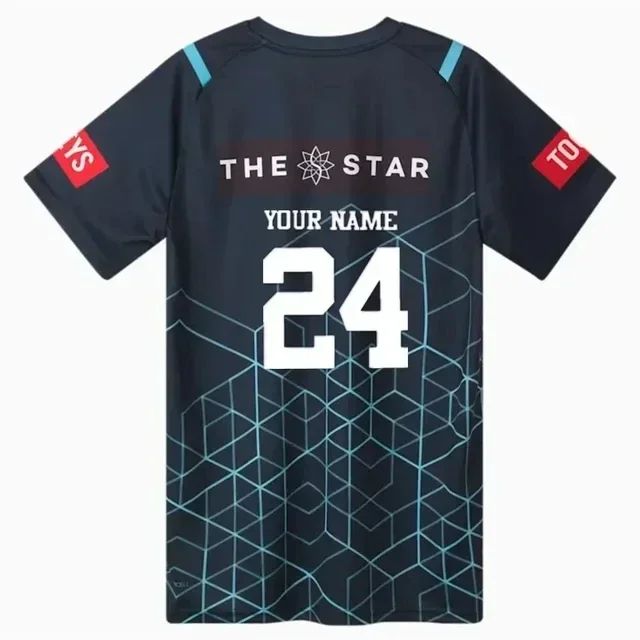 thumbnail image 1 of Camiseta de rugby indígena del estado de origen de los NSW Blues 2024 - Talla para hombre: S-5XL (nombre y número impresos) Calidad superior, 1 of 5