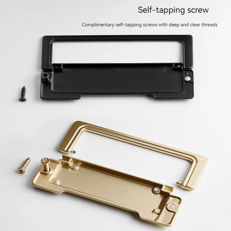Cabinet Handles Simple Flat Concealed Buckle Drawer Invisible Gusset Aluminum Alloy